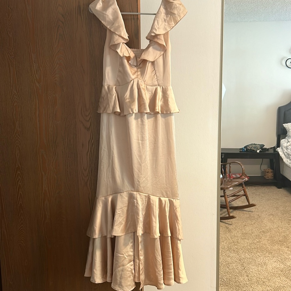 Reese ruffle bridesmaids dress